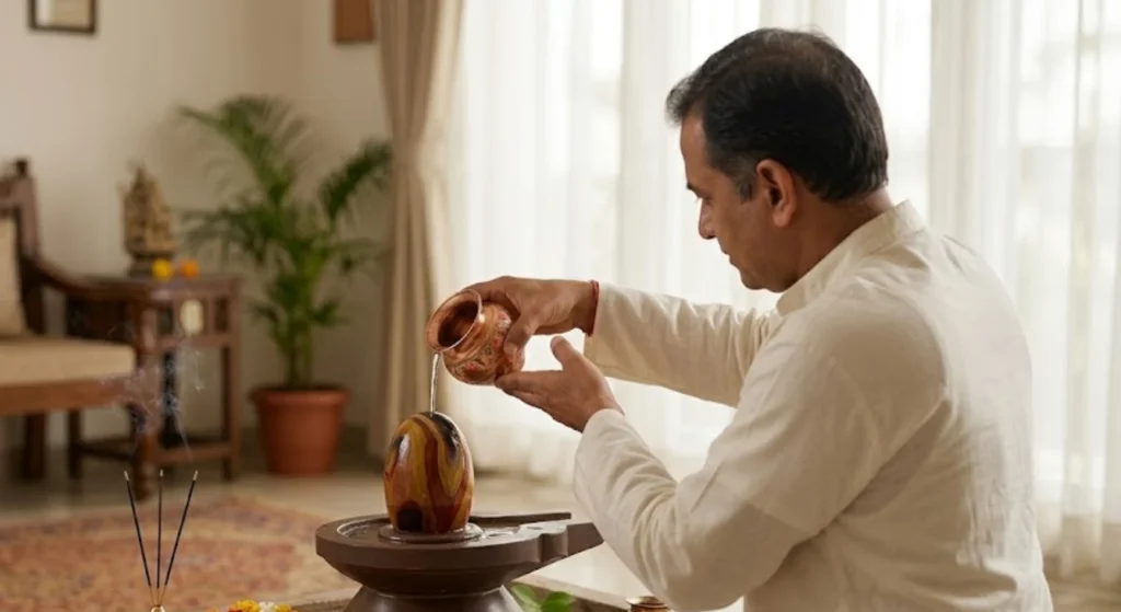 How to do shivling abhishek at home