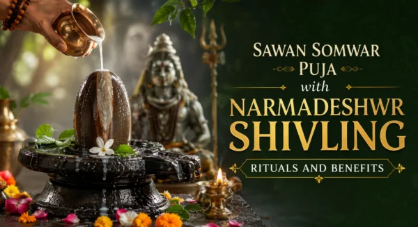 Sawan Somwar Puja with Narmadeshwar Shivling: Rituals and Benefits